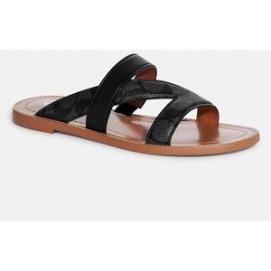 NEW COACH BLACK HARLAN SANDAL SIZE 9.5